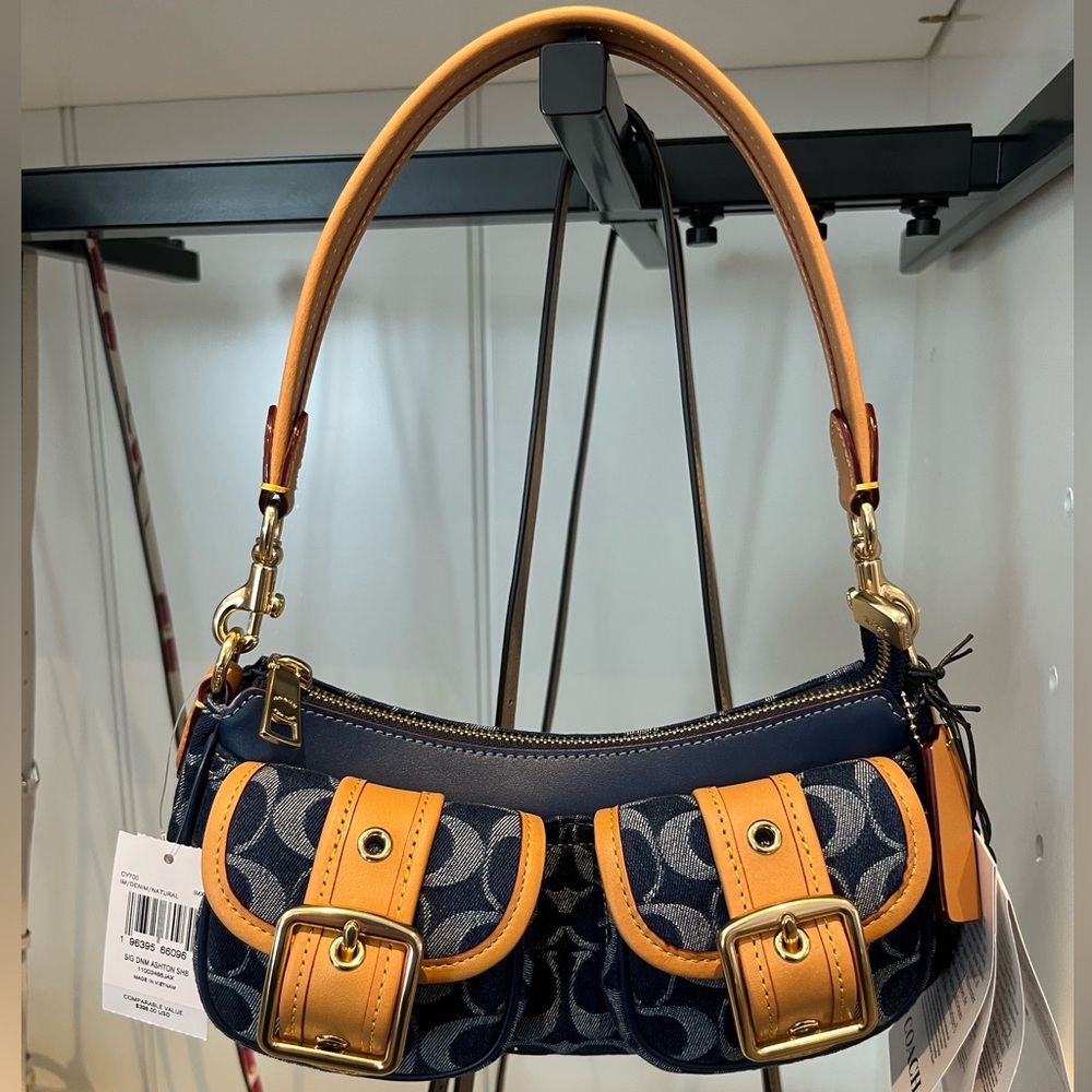 New Coach Ashton Bag In Signature Denim - Picture 2 of 9